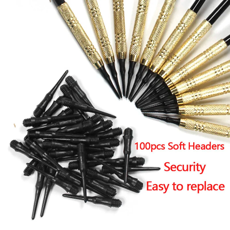 12 Pcs/Set Darts Professtional 14g Safety Soft Tipped Darts 36/100 Plastic Tips 175g Electronic Dartboard Target Accessories