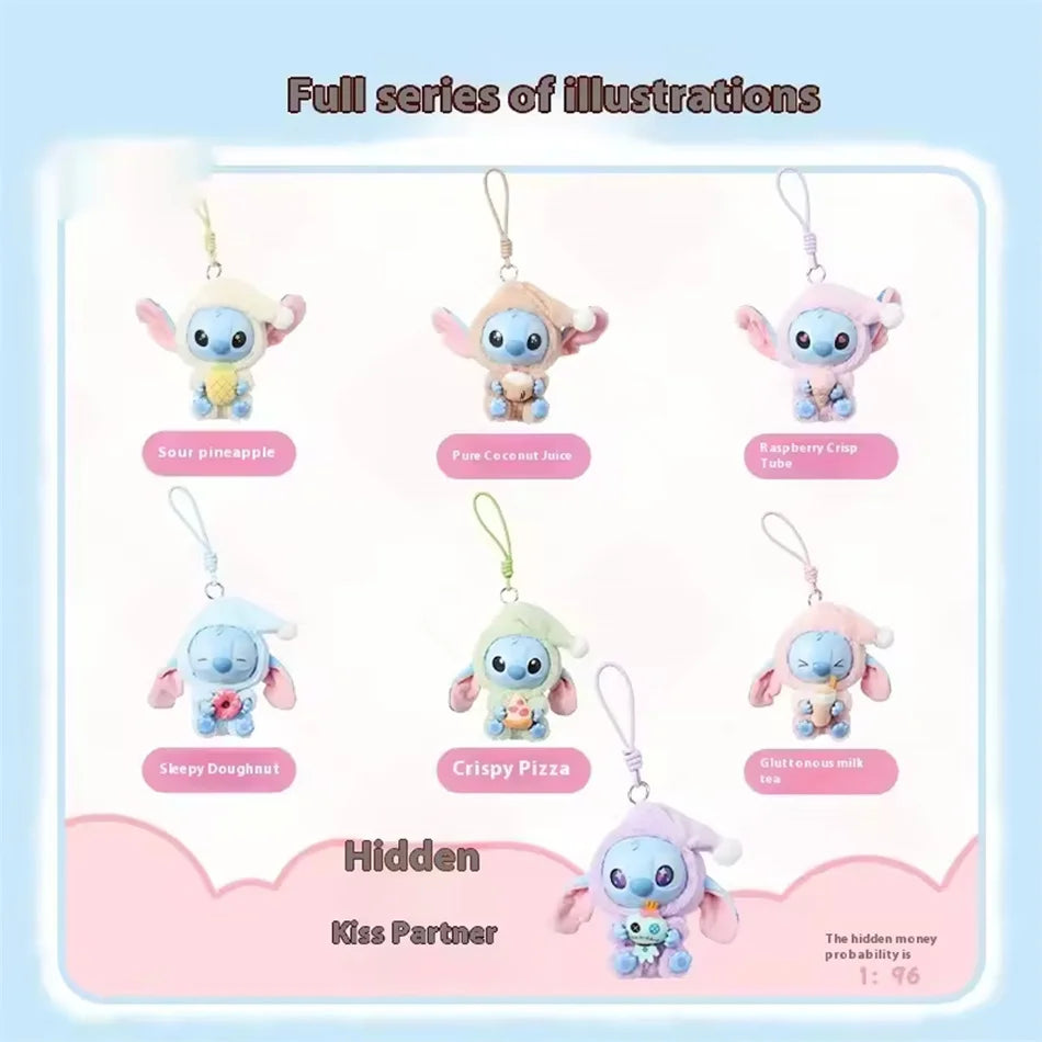 Miniso Stitch Eat Something Before Sleep Disney Blind Box Mystery Bag Vinyl Plush Doll Toys Pendant Surprise The Monsters Gifts
