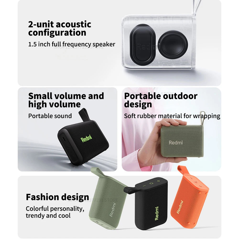 Xiaomi Redmi Portable Bluetooth Speaker Outdoor IP67 Stereo Powerful Sound  Box BT5.3 RGB Dual Pairing TWS Connectivity Colorful