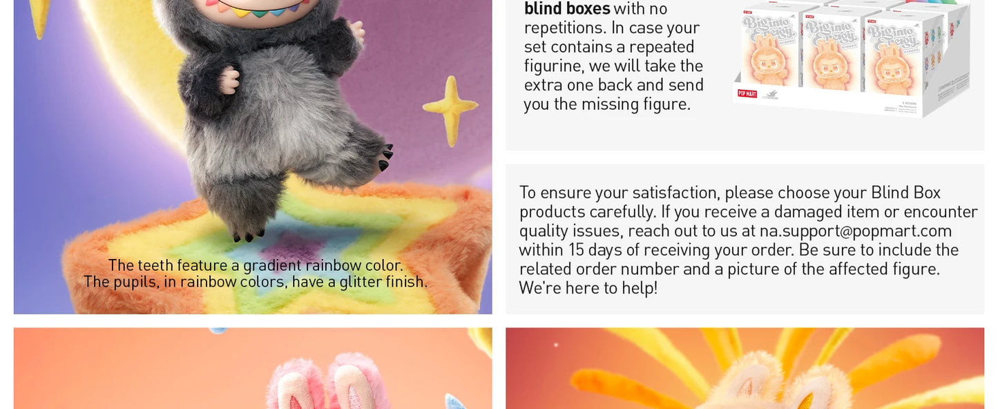 POP MART Labubu Doll The Monsters Big Into Energy Series Blind Box Random Vinyl Pendant Collectible Plush Toy Figure Gift