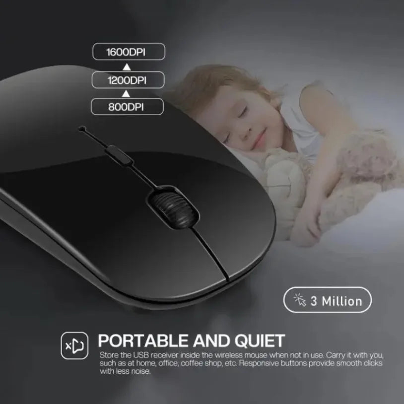 Rechargeable Wireless Gaming Mouse Portable Ergonomic Quiet And Magical Suitable For Portable Computers Tablets IPAD Phone