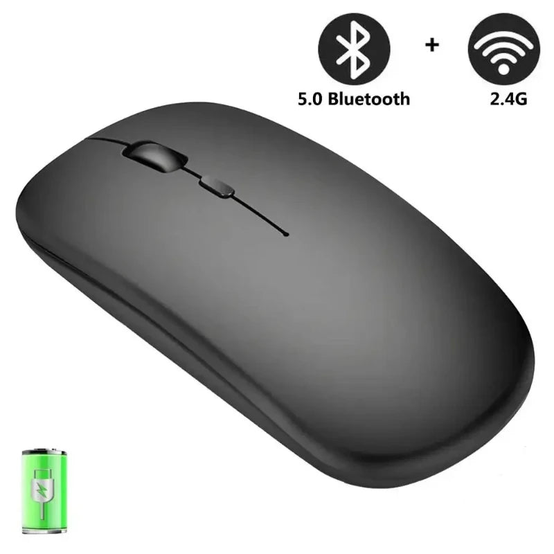 2025New Bluetooth Wireless Mouse USB Optical Rechargeable Mouse for Computer Laptop PC Macbook Gaming Mouse Gamer 2.4GHz 1600DPI