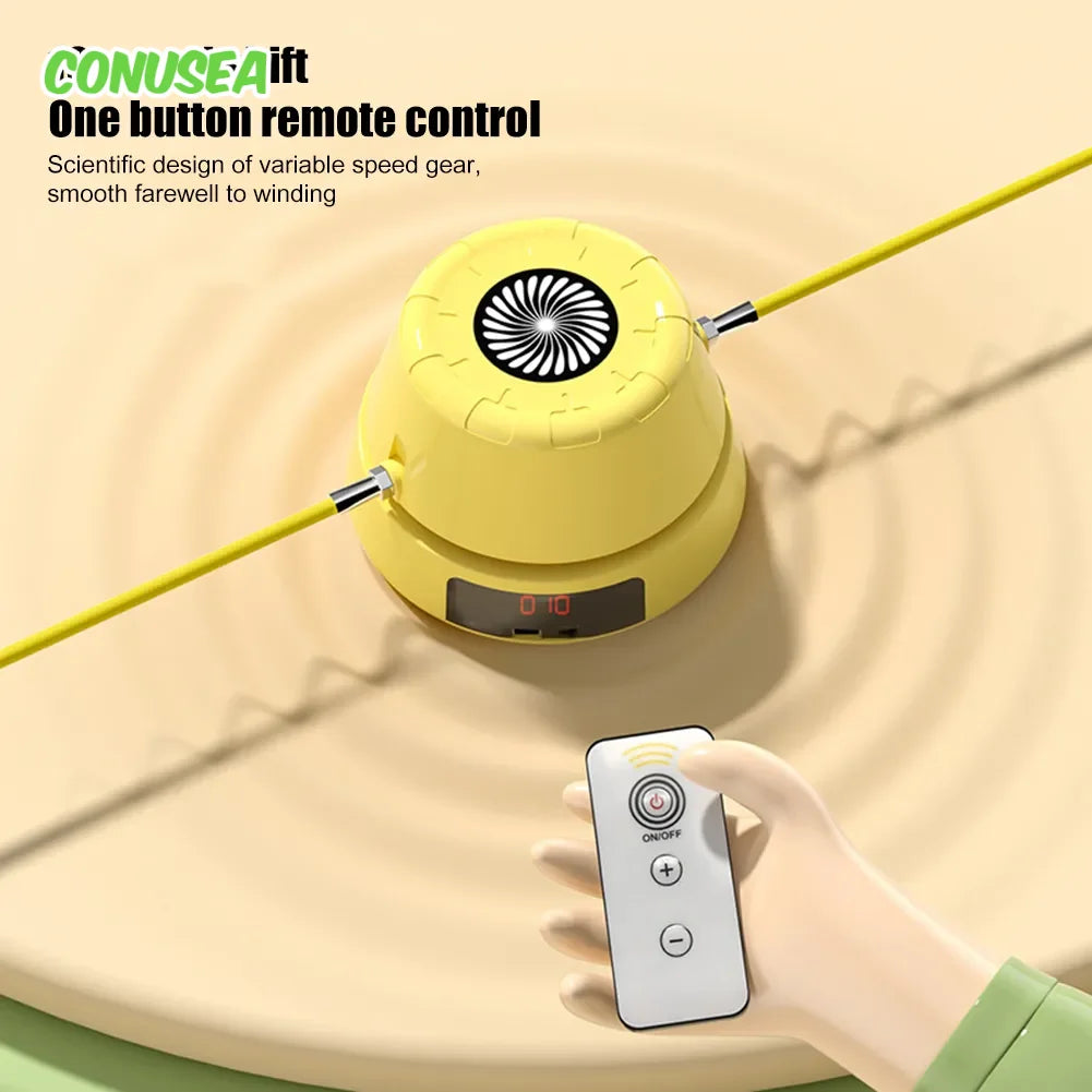 Electric Counting Rope Skipping Machine Automatic Remote Control  Jump Rope Digital Counter Indoor Outdoor exercise Toys Games