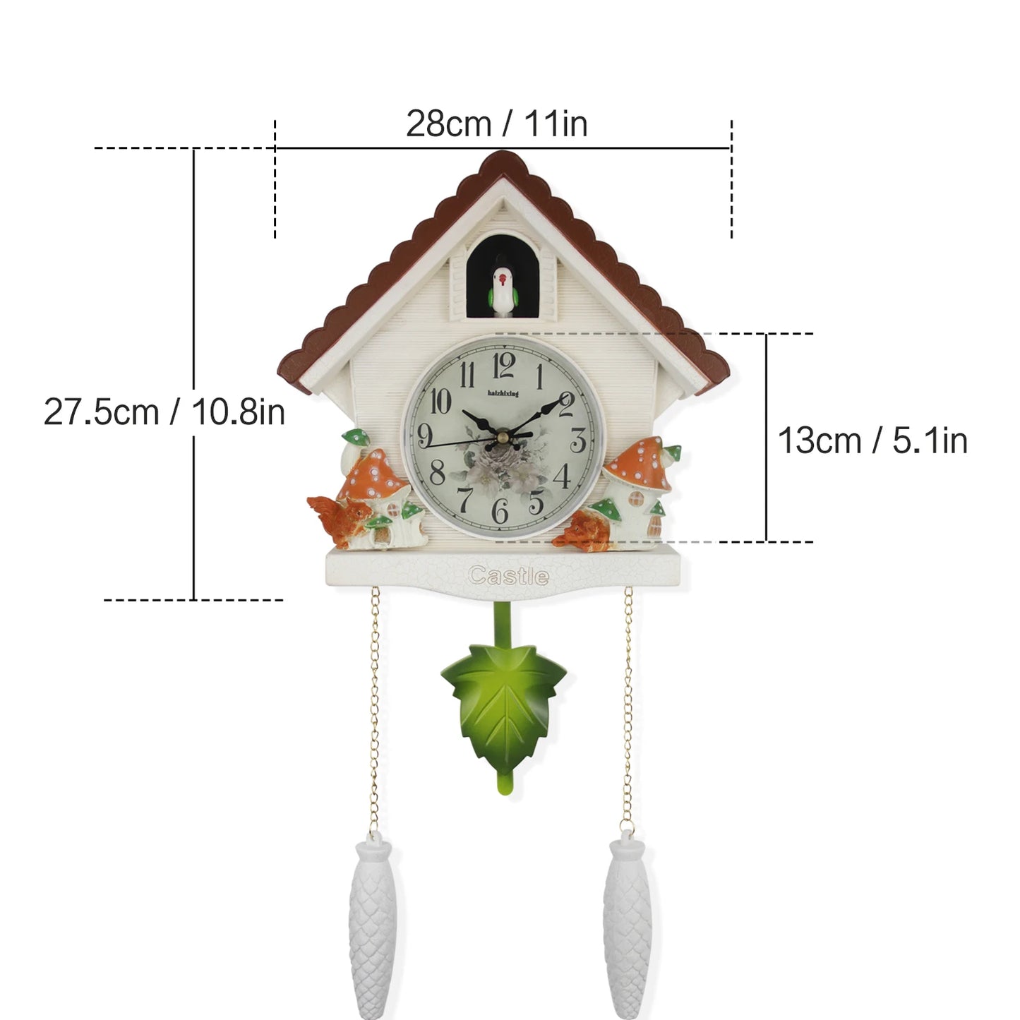 1pc Cuckoo Wall Clock, Daytime Hourly Alarm Pendulum Quartz Watch, Silent Wall Clock for Home Living Room Decoration Wall Art