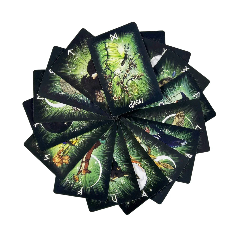 The Witchs Familiar Runic Oracle Card Fate Divination Prophecy Board Tarot Deck Card Family Party Playing Game