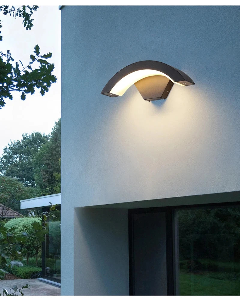 Intelligent Induction Wall Lamp Waterproof Porch Wall Light Outdoor PIR Motion Sensor Lamp Landscape Balcony Garden Corridor