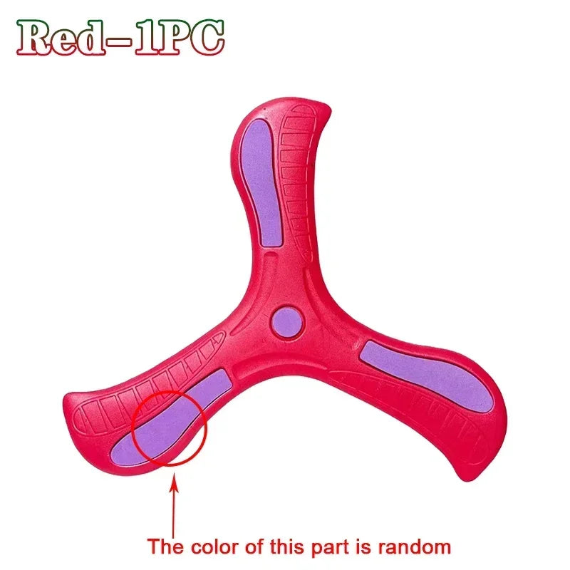 Children Soft Boomerang Toy Three-leaf Cross Outdoor Flying Disc Games Adult-kids Interactive Sports Toys for Decompression Gift