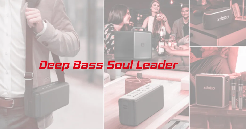 Super Power XDOBO X8 Max 100W Portable Wireless Speaker TWS Subwoofer Support USB/TF/AUX 20000mAh Four-cell Power Bank Function