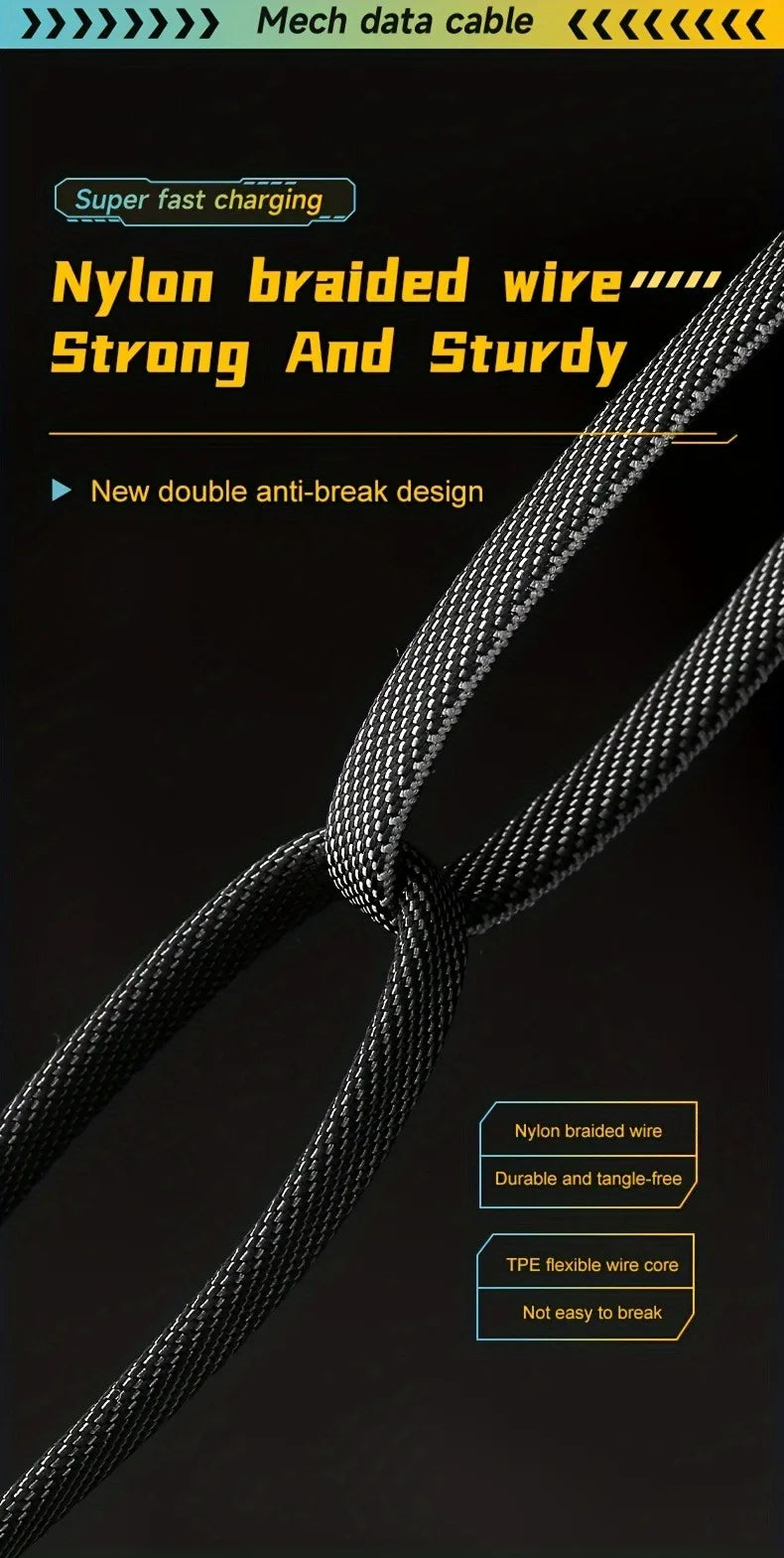 4 In 1 PD 65W USB Type C Data Cable Fast Charging For iPhone 16 15 14 13 12 Samsung Xiaomi Redmi Huawei Wire Cable Fast Charger