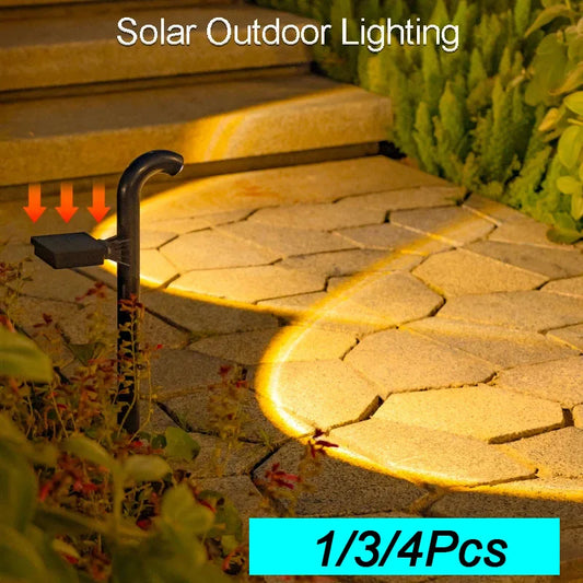 1-4 Pcs Solar LED Light Super Bright Spotlight Outdoor Lighting IP55 Waterproof Lawn Lamps Path Light for Garden Walkway Decor