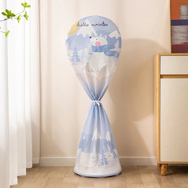 Portable Dustproof All-inclusive Electric Fan Dust Cover Household Floor Fan Cover Waterproof Protective Cover Accessories