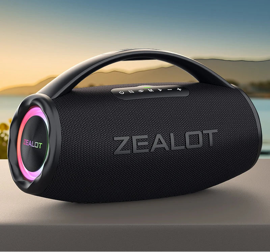 ZEALOT-S97 80W Bluetooth Speaker Powerful Wireless Speaker with Portable Handle, for Party, Camping,RGB Colorful Light
