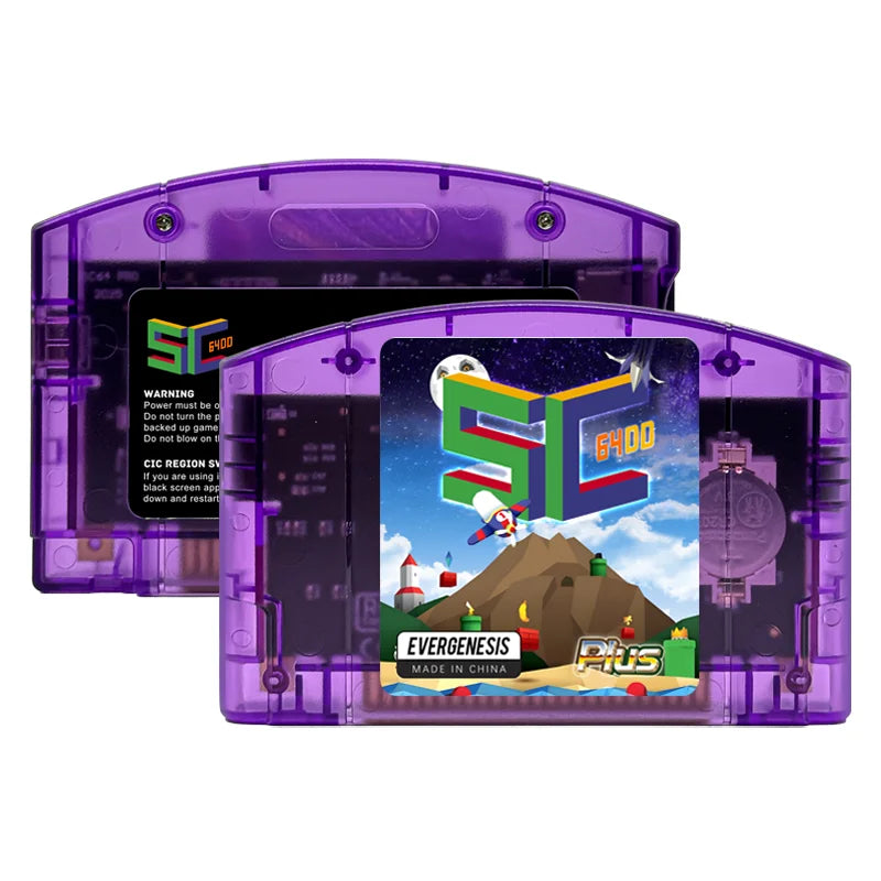 EVERGENESIS SC64 Open Source N64 800 in 1 Game Cartridge For Nintendo 64 Game Card free 16GB Card Compatibility Support 64DD