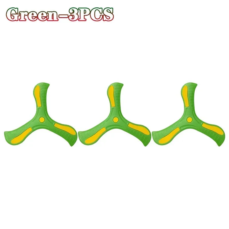 Children Soft Boomerang Toy Three-leaf Cross Outdoor Flying Disc Games Adult-kids Interactive Sports Toys for Decompression Gift