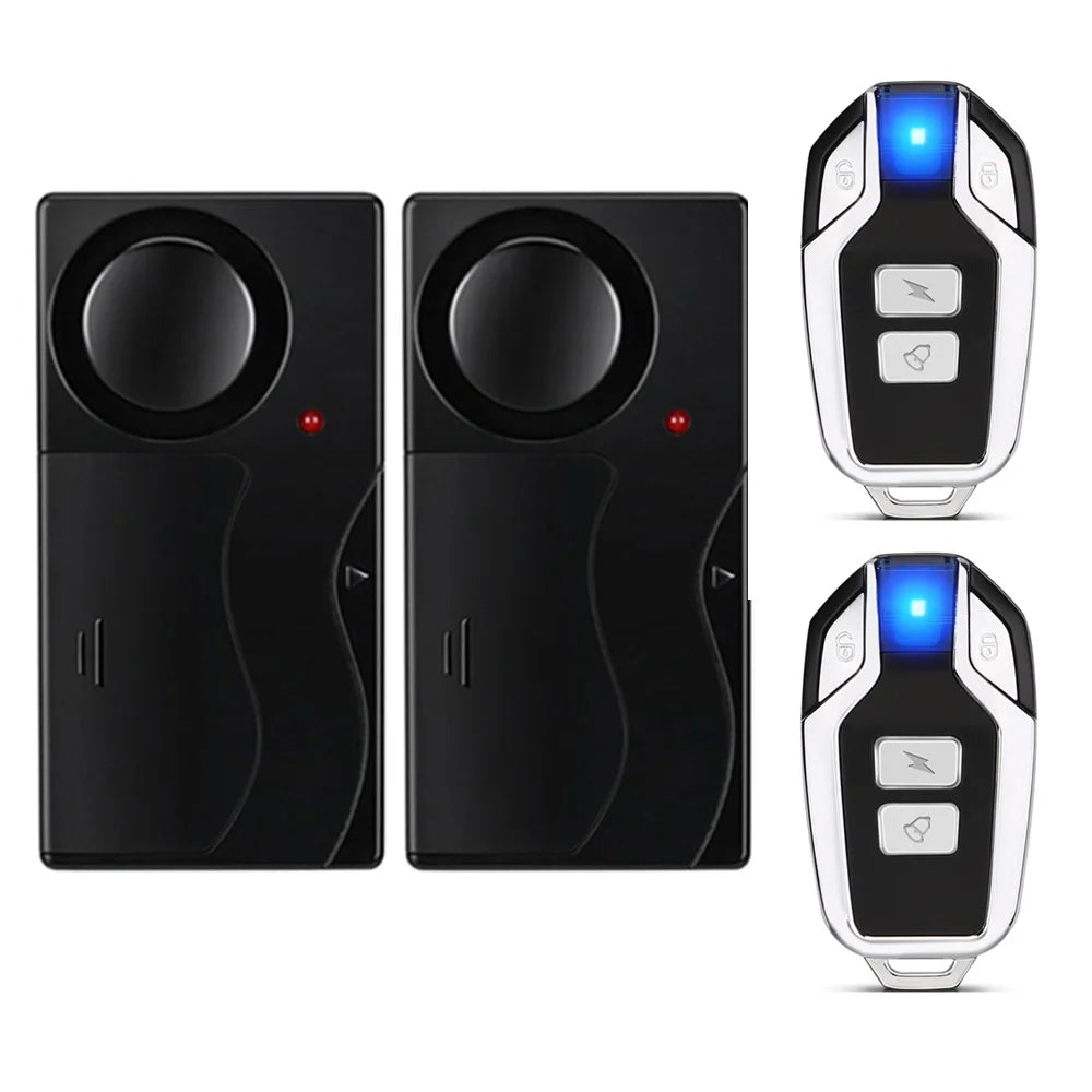 New 110dB Door And Window Vibration Alarm Wireless Anti-Theft  Alarm With Remote Control Home Bicycle Security Burglar Alarm