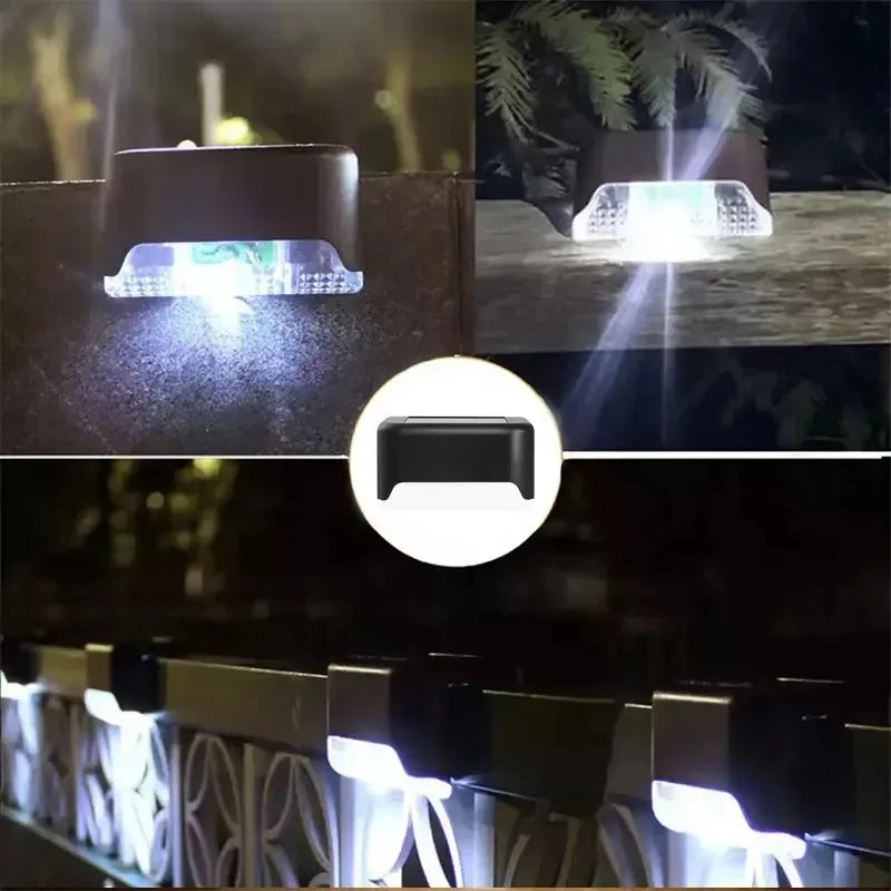 1-20PCS Warm White LED Solar StepLamp Path Stair Outdoor Garden Lights Waterproof Balcony Light Decoration for Patio Fence Light