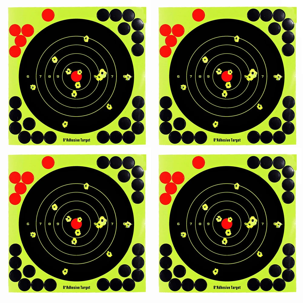 100-10PCS 8-inch Splatter Target High Visibility Adhesive Shooting Target Stickers Reactive Hunting Shooting Training Paper