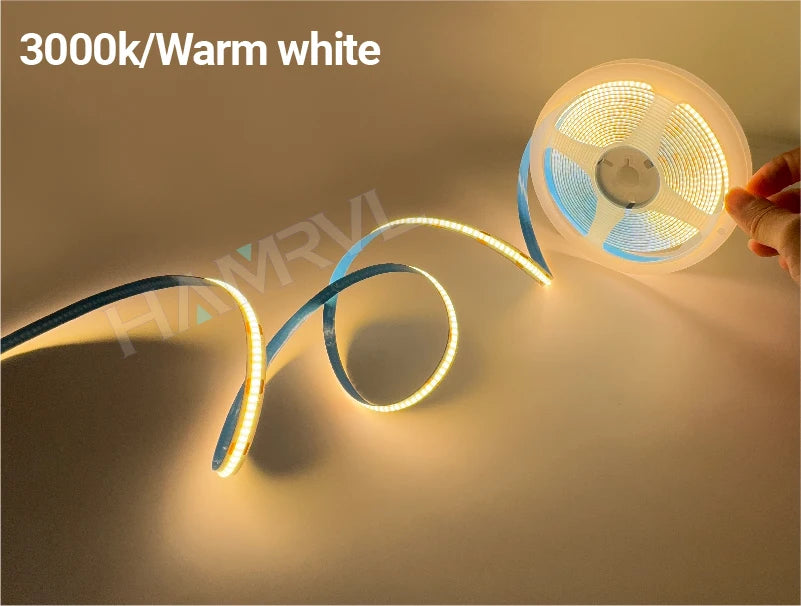 320LEDS/M DC12V COB LED Strip Lights 2M 3M 5M High Density FOB Flexible Diode Tape Light Linear Dimmable 12 Volt Home Decoration