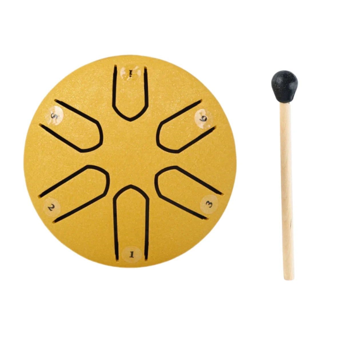3-Inch 6-Tone Steel Tongue Drum - Mini Handpan Drum with Drumsticks, Beginner-Friendly Percussion Instrument Set