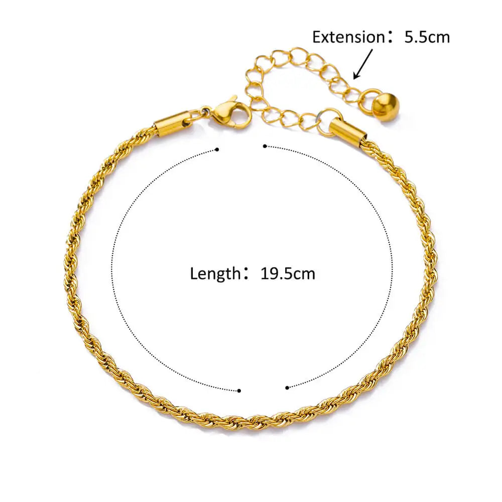 Stainless Steel Chain Anklets for Women Accessories Gold Color Ankle Bracelet Waterproof Anklet Summer Beach Boho Jewelry Gift