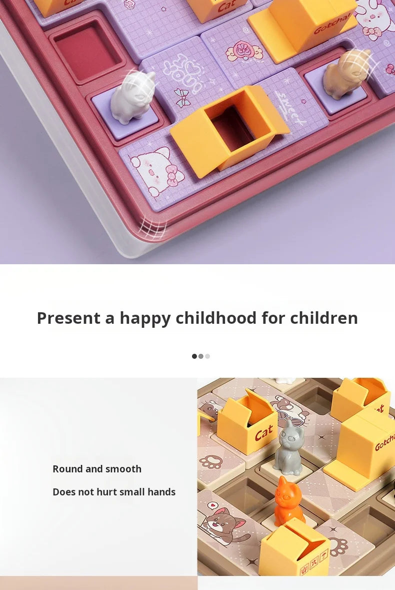 Diy Hide And Seek Cat Puzzle Clearance Clearance Board Game Cat Children Space Planning Logical Thinking Training Puzzle Toy