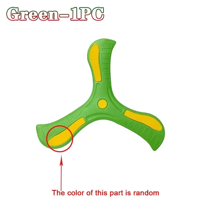 Children Soft Boomerang Toy Three-leaf Cross Outdoor Flying Disc Games Adult-kids Interactive Sports Toys for Decompression Gift