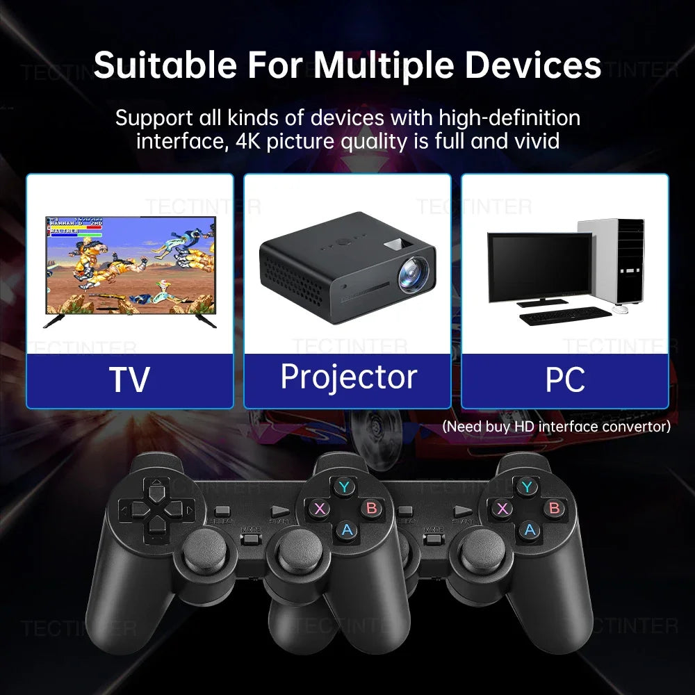 M8 4K Retro Game Console - 64GB Handheld TV Stick with 20,000+ Preloaded Games & Wireless Controller