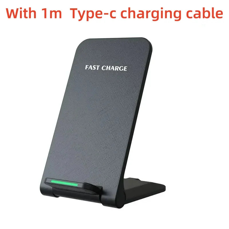 15W Wireless Charger Fast Charging Stand Induction Folding Dock Station Pad for iPhone 15 16 Pro Max Samsung Xiaomi 14  Huawei