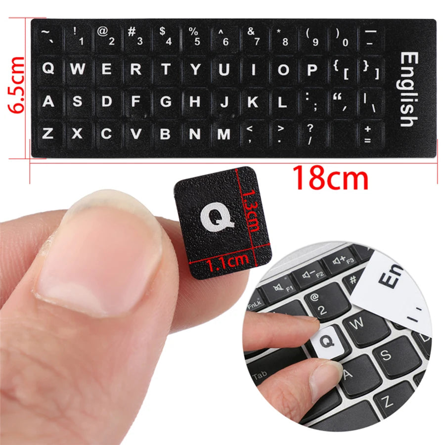 Keyboard Letters Replacement Sticker English/Korean/Spanish/Italiano/Language for Computer Laptop Notebook Desktop