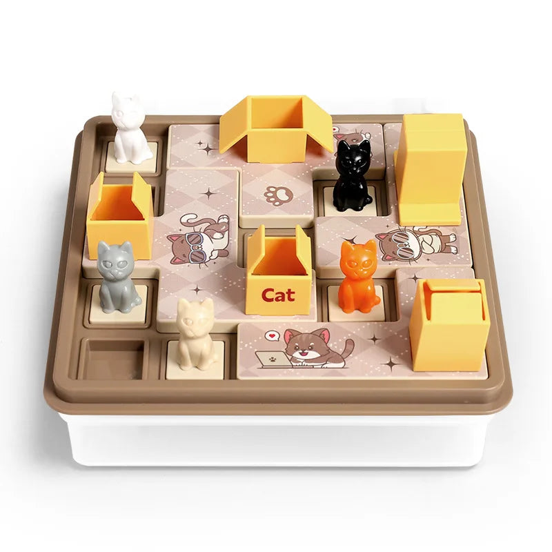 Diy Hide And Seek Cat Puzzle Clearance Clearance Board Game Cat Children Space Planning Logical Thinking Training Puzzle Toy