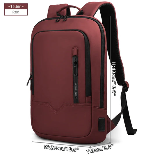 Heroic Knight Laptop Work Backpack Slim Men Waterproof Multifunctional 15.6"17" Business Trip Backpack Fashion Male School Bag