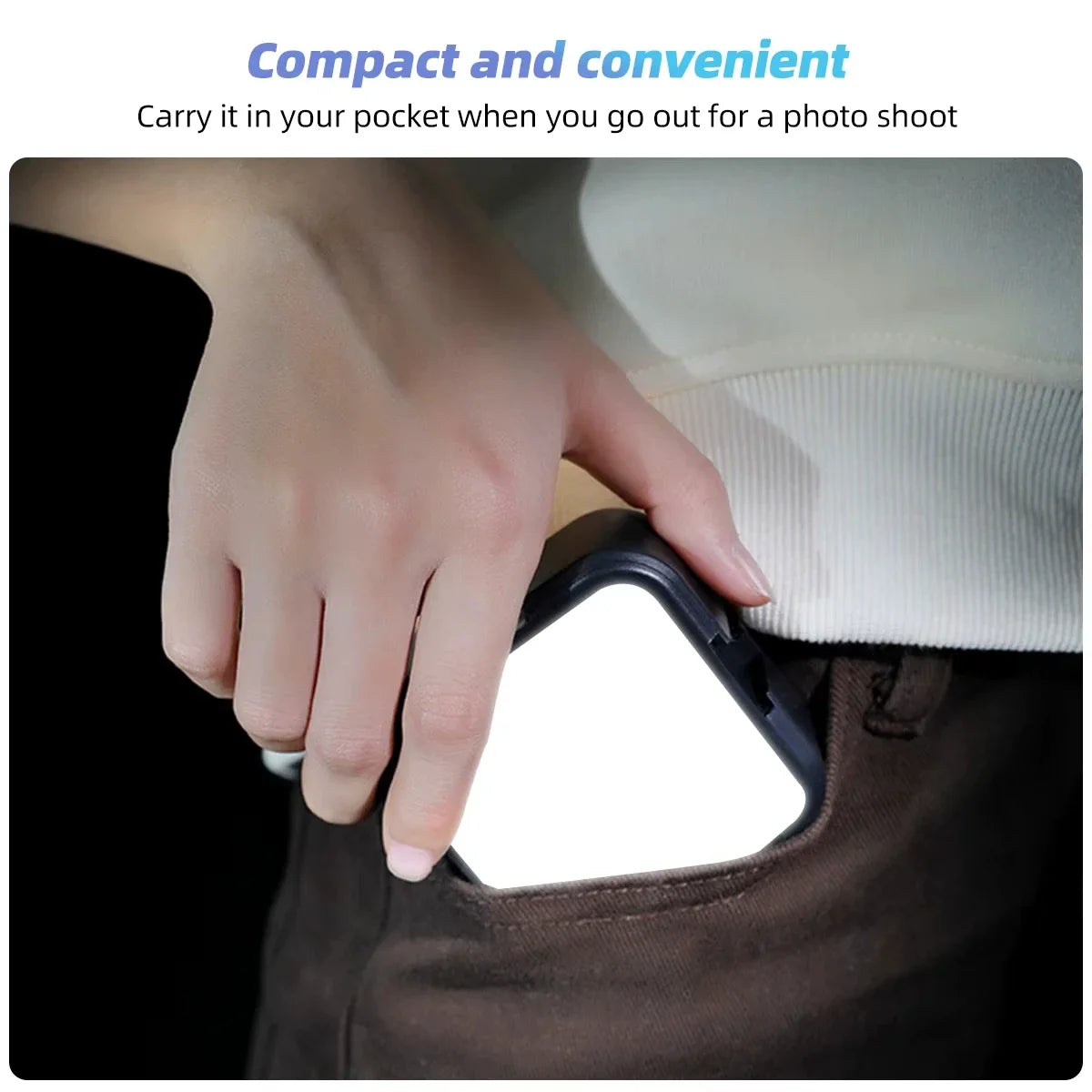 Portable Clip-On LED Selfie Light Rechargeable 3 Mode Fill Light for Smartphone Laptop Computer Video Conference Live Streaming