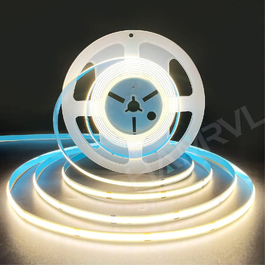 320LEDS/M DC12V COB LED Strip Lights 2M 3M 5M High Density FOB Flexible Diode Tape Light Linear Dimmable 12 Volt Home Decoration