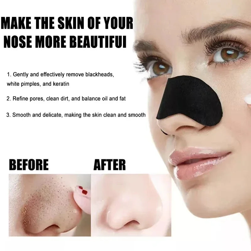 Unisex Deep Cleansing Nose Strips for Acne & Blackhead Removal Shrink Pore Nose Black Head Stickers Refreshing Skin Care Patch