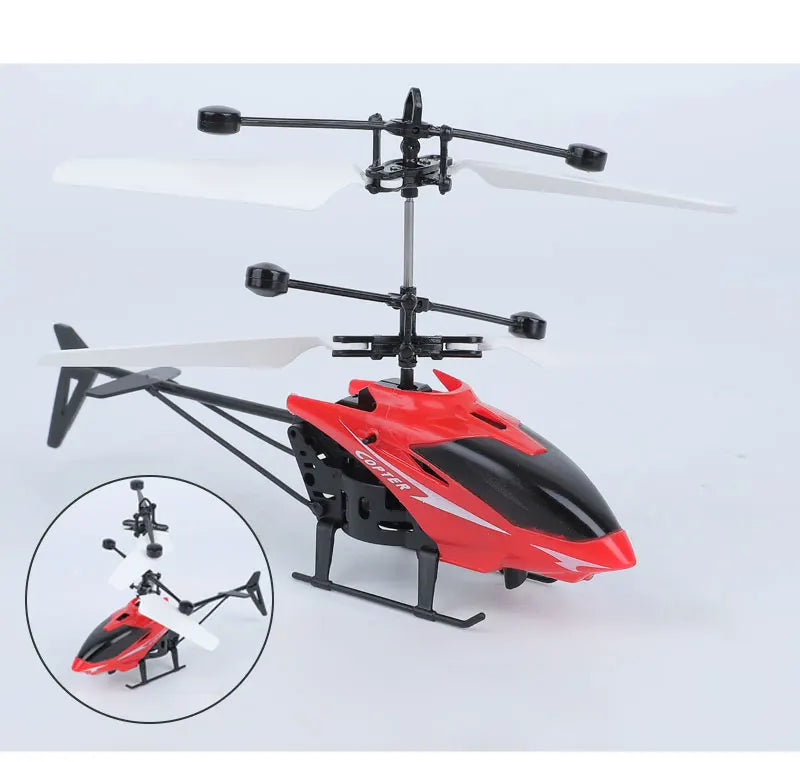Rechargeable Mini RC Drone Remote Safe Fall-resistant RC Helicopters Drone ChildrenToys(No remote control battery)