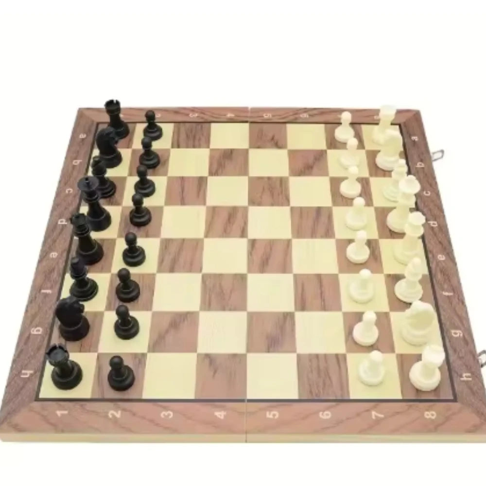 Chess Magnetic Folding Chess Set Solid Wooden Chess Baord Children Gift Family Strategy Chess Games