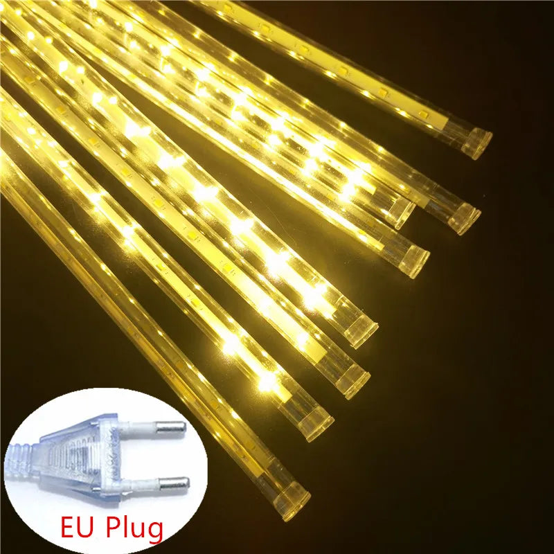 1pc 30CM LED Meteor Shower Rain Lights Waterproof Falling Raindrop Fairy String Light for Christmas Holiday Party Patio Decor