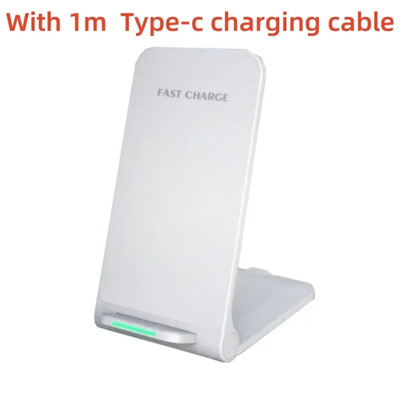 15W Wireless Charger Fast Charging Stand Induction Folding Dock Station Pad for iPhone 15 16 Pro Max Samsung Xiaomi 14  Huawei