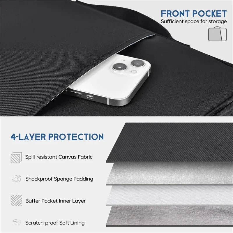 Portable Shockproof Handle Bag Laptop Sleeve Case for Macbook Air 11 12 13 Inch M4 M3 M2 M1 Chip Mac Book Pro Cover Accessories