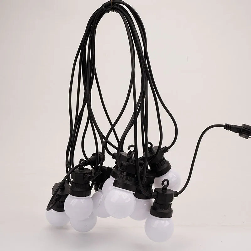 23M Patio String Light Bulbs G50 Milky Outdoor Camp Waterproof IP44 Lamp Christmas Garland Bulbs Garden Wedding Party LED Lights