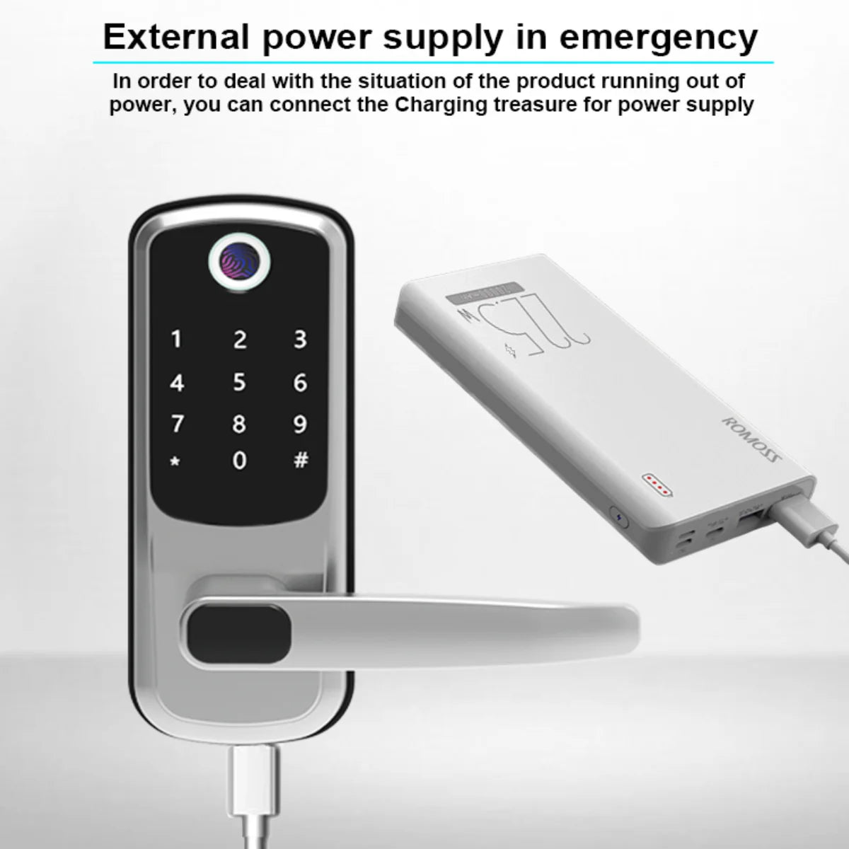 TTLOCK Wifi Electronic Smart Door Lock With Biometric Fingerprint / Password /Smart Card  / Key Unlock/ USB Emergency Charger