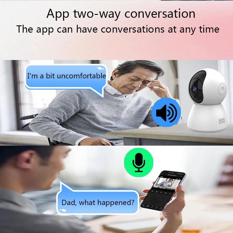 HD 4MP Tuya Smart Mini WiFi IP Camera Surveillance Camera Automatic Tracking Indoor Wireless Security Home CCTV Baby Monitor