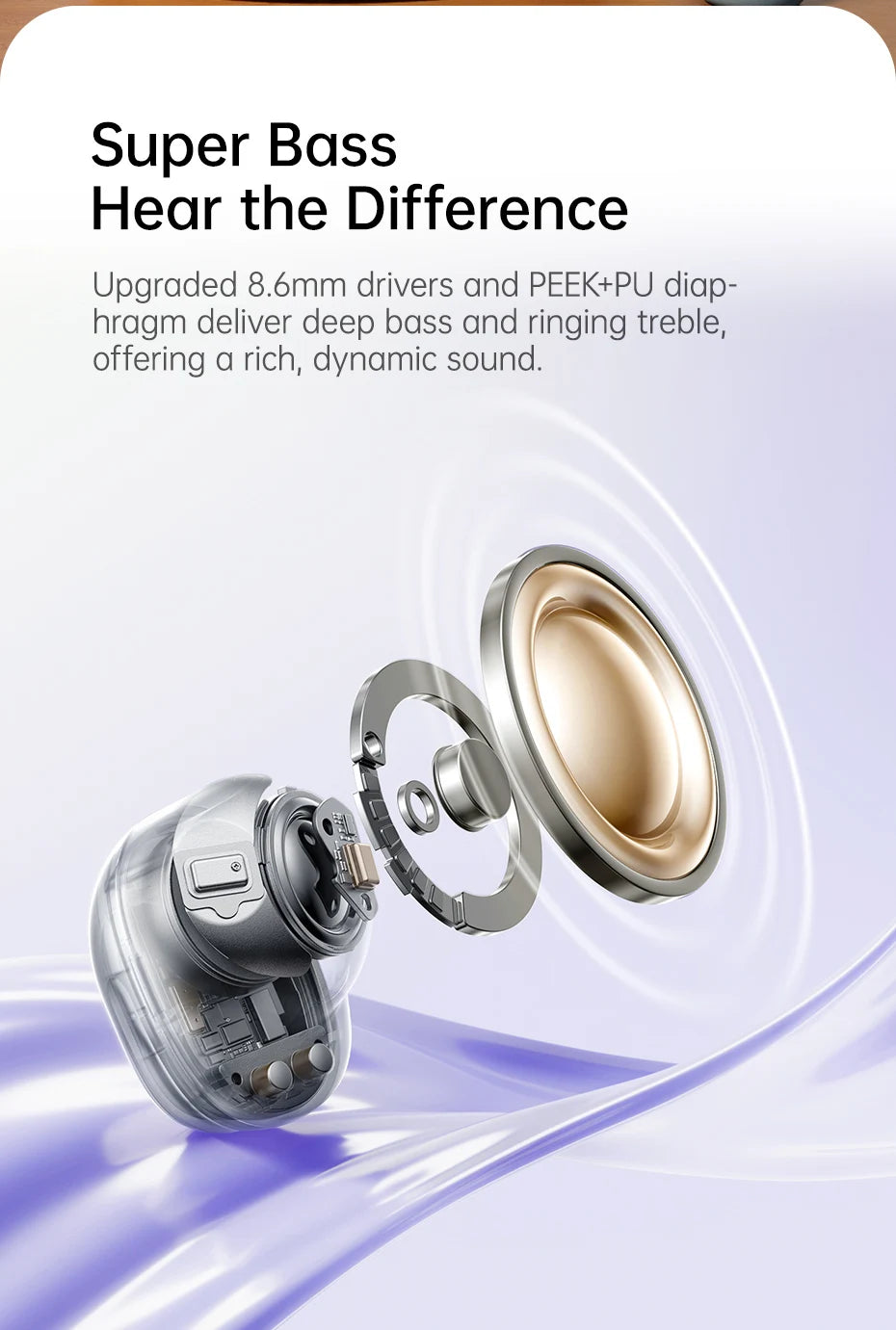 Baseus Bass BD1 Wireless Earphones Bluetooth 5.4 Mini Sports Earbuds,  IP55 Waterproof 0.06s Low-Latency Wireless Headphones