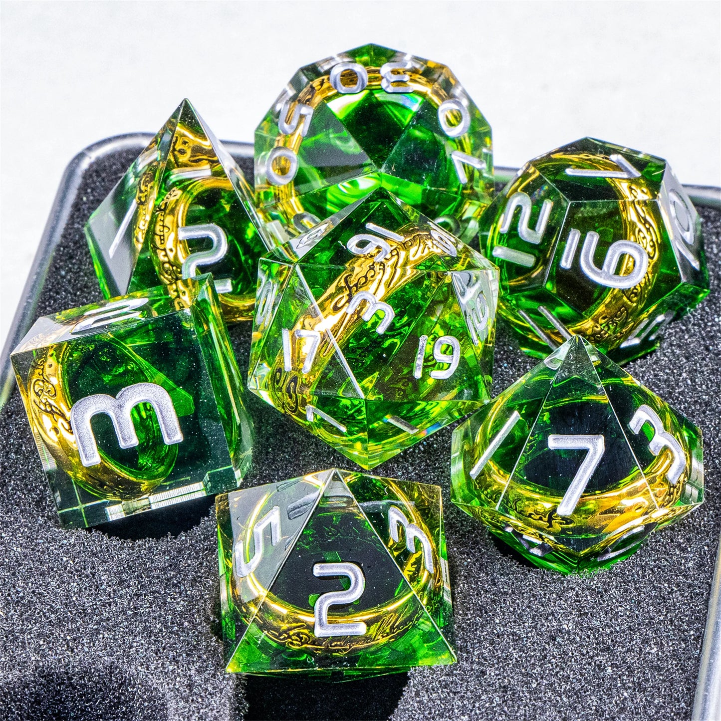 Include One Rings Dice Set, Lord of Dice Polyhedral Dice Set, The Ring Dice,  d d dice