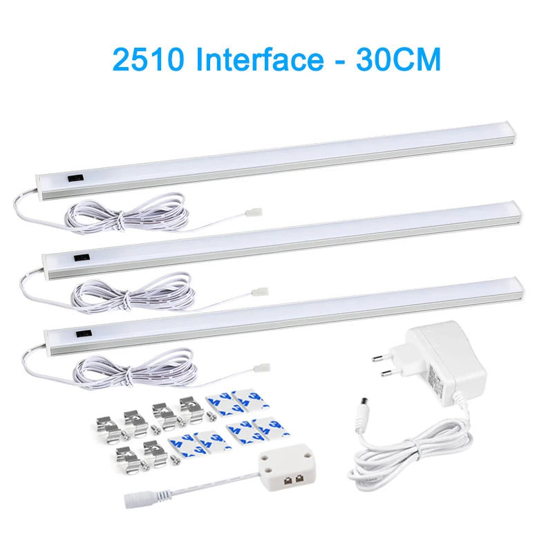 LED Light Under Cabinet Lights For Kitchen Hand Sweep Switch PIR Motion Sensor Closet Wardrobe Lamp 30/40/50cm Led Night Light