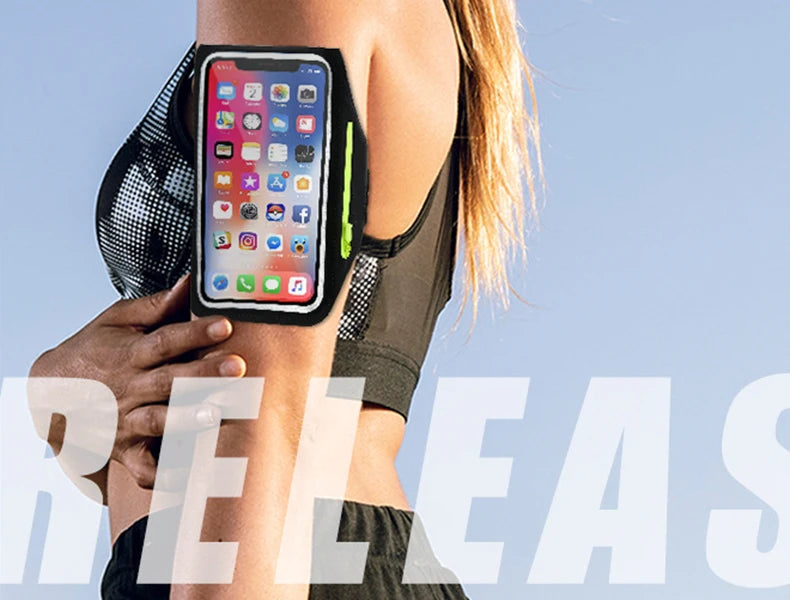 Fitness Arm Bag Zipper Head Mobile Phone Earphone Storage Bag for iPhone 16 15 14 13 Samsung Xiaomi AirPods Running Accessories