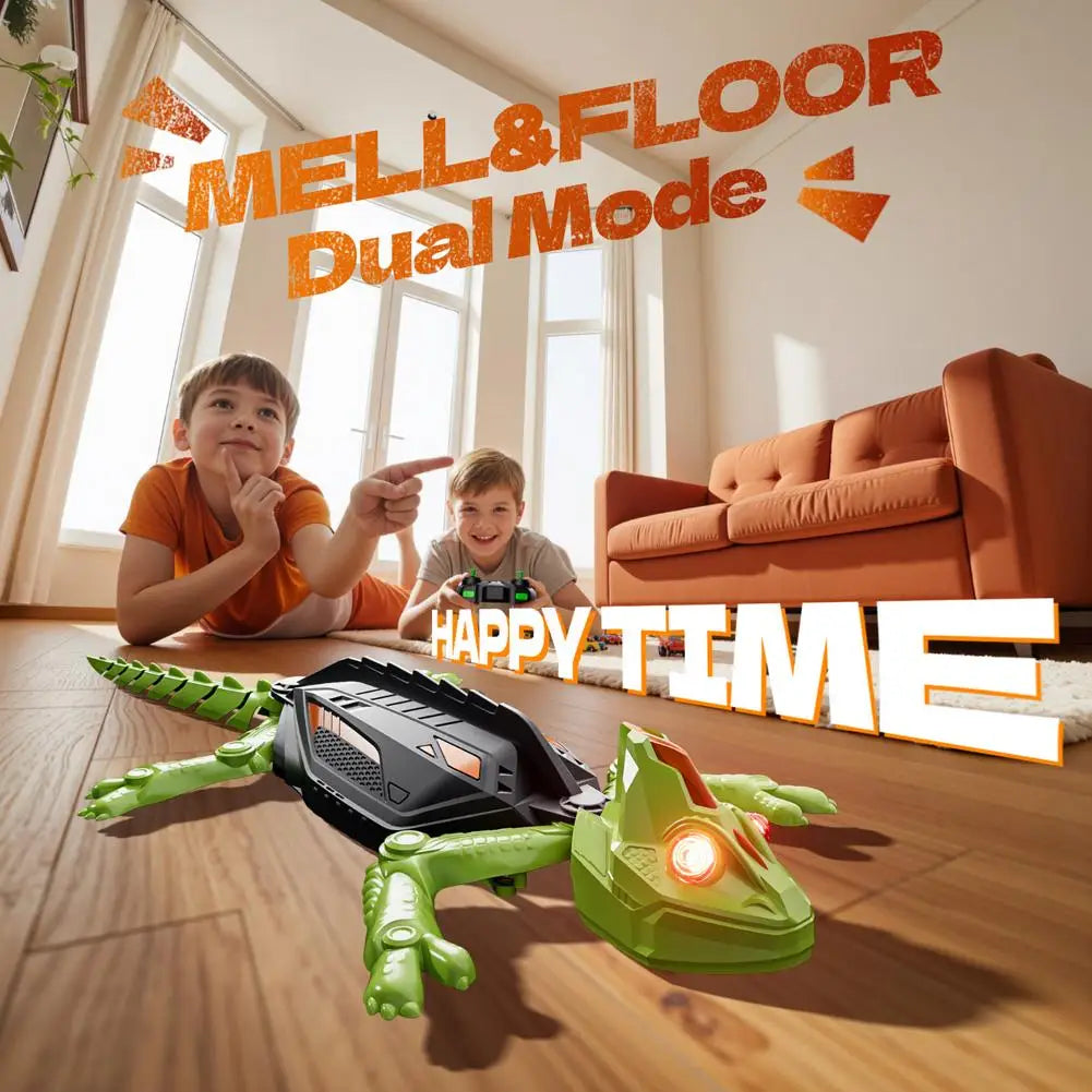 Remote Control Wall Climbing Gecko Robot Toy for Kids, Rechargeable, Christmas Novelty Gift, Anti-Fall Design, Easy to Operate