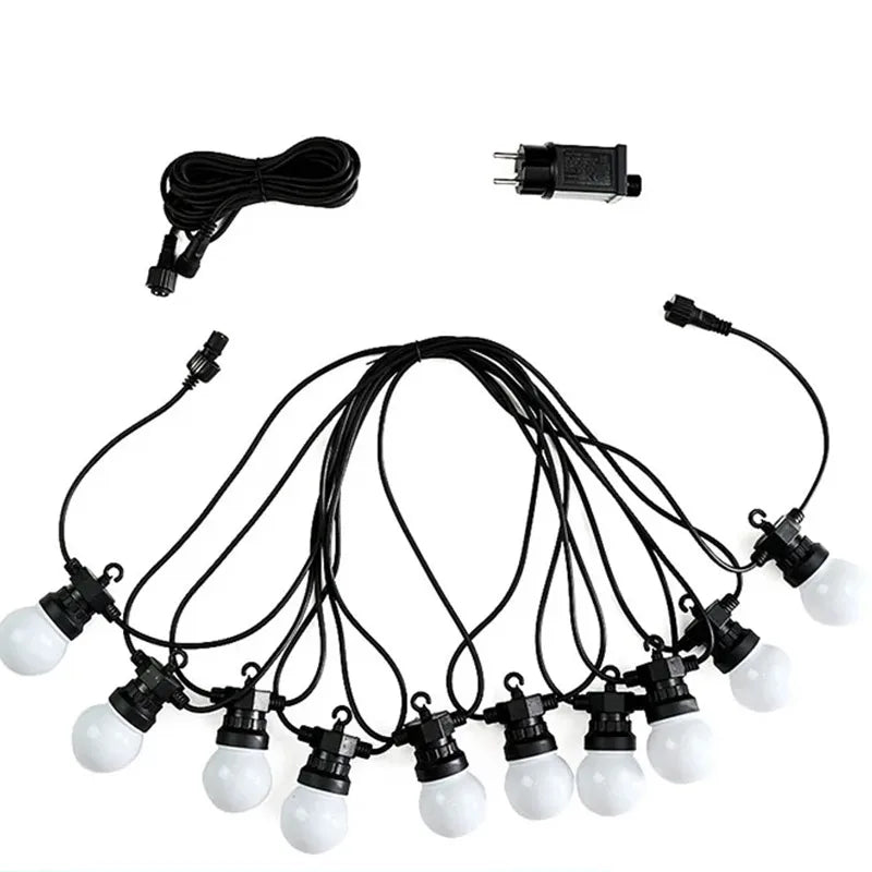 23M Patio String Light Bulbs G50 Milky Outdoor Camp Waterproof IP44 Lamp Christmas Garland Bulbs Garden Wedding Party LED Lights
