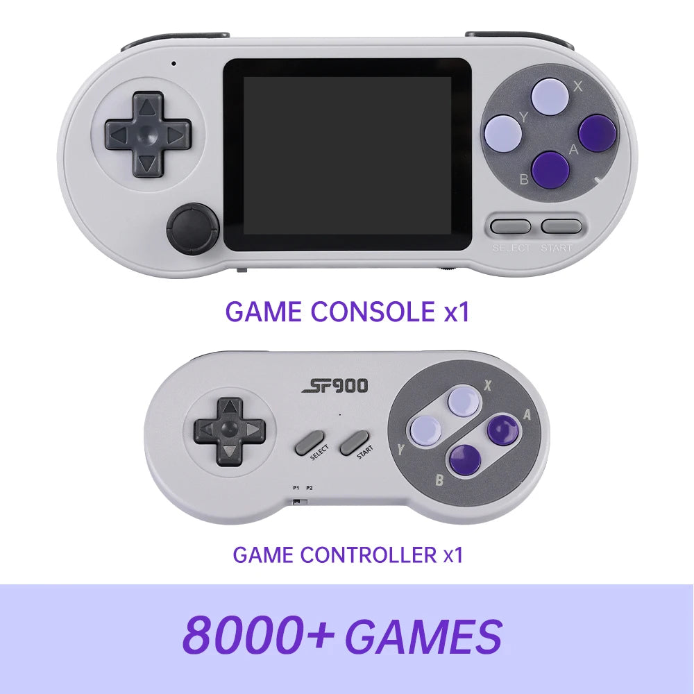 SF2000 3 inch IPS Screen Portable Handheld Game Console Mini Retro Video Game Player Built-in 8000+ Games Game Console AV Output
