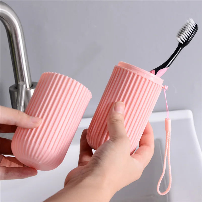 Toothbrush Cup Portable Toothbrush Holder Multifunction Travel Cup Organizer Toothbrush Case and Bathroom School Trip